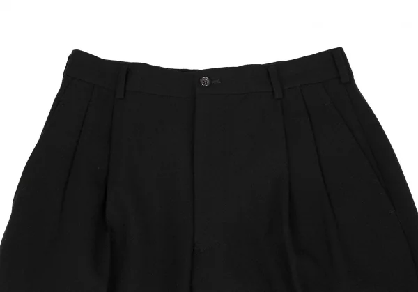 コムデギャルソン オムプリュスCOMME des GARCONS HOMME PLUS ジョーゼット裾ダブルツータックパンツ 黒M K-116862_002