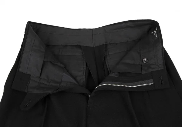 コムデギャルソン オムプリュスCOMME des GARCONS HOMME PLUS ジョーゼット裾ダブルツータックパンツ 黒M K-116862_004