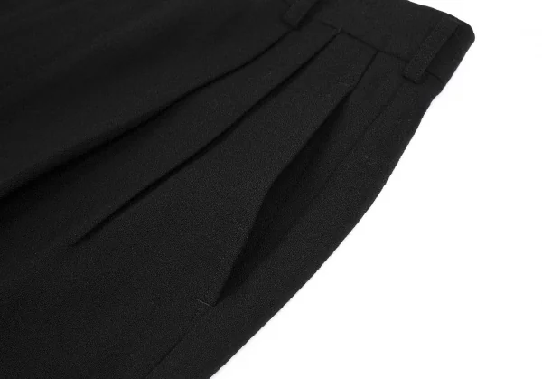 コムデギャルソン オムプリュスCOMME des GARCONS HOMME PLUS ジョーゼット裾ダブルツータックパンツ 黒M K-116862_005