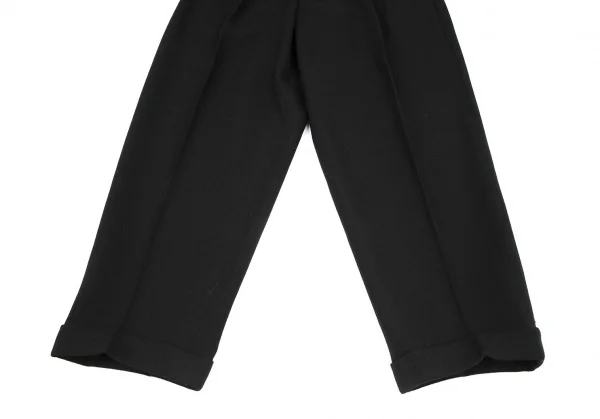 コムデギャルソン オムプリュスCOMME des GARCONS HOMME PLUS ジョーゼット裾ダブルツータックパンツ 黒M K-116862_006