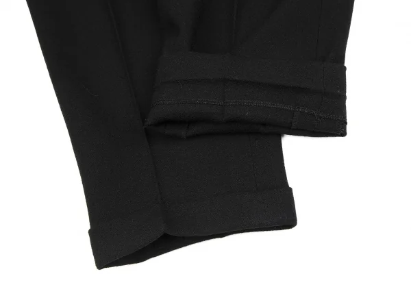 コムデギャルソン オムプリュスCOMME des GARCONS HOMME PLUS ジョーゼット裾ダブルツータックパンツ 黒M K-116862_008