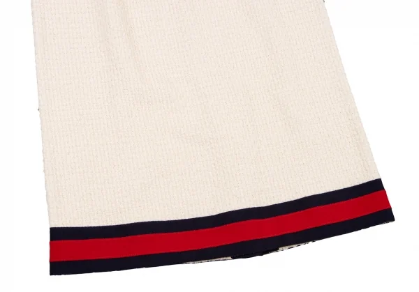 グッチGUCCI シェリーラインツイードスカート アイボリー赤他44
