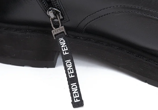 フェンディFENDI エンボスズッカストラップバイカーブーツ 40 黒40(25位) K-116885_014