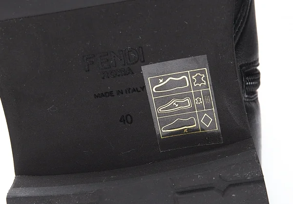 フェンディFENDI エンボスズッカストラップバイカーブーツ 40 黒40(25位) K-116885_007