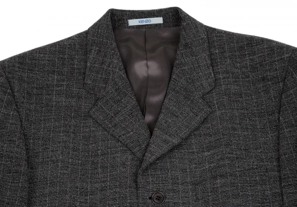 ケンゾー オムKENZO HOMME ピンストライプ4Bジャケット チャコール52 K-116889_002