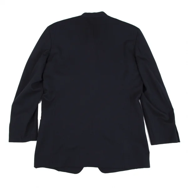 イッセイミヤケ メンISSEY MIYAKE MEN ウールギャバスタンドカラージャケット 紺XL K-116890_010