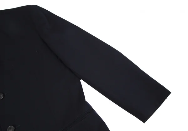 イッセイミヤケ メンISSEY MIYAKE MEN ウールギャバスタンドカラージャケット 紺XL K-116890_005