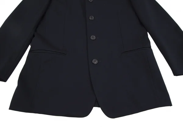 イッセイミヤケ メンISSEY MIYAKE MEN ウールギャバスタンドカラージャケット 紺XL K-116890_007