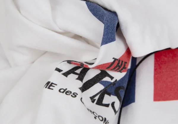 ザ ビートルズ コムデギャルソンTHE BEATLES COMME des GARCONSアップル&ユニオンジャックプリントTシャツ 白M K-116909_013