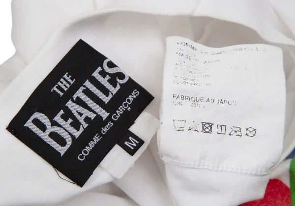 ザ ビートルズ コムデギャルソンTHE BEATLES COMME des GARCONSアップル&ユニオンジャックプリントTシャツ 白M K-116909_014