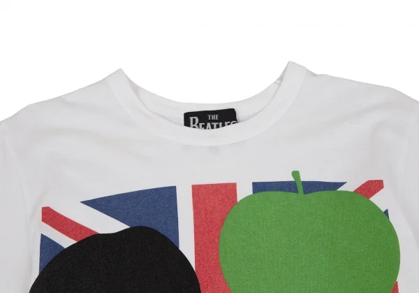 ザ ビートルズ コムデギャルソンTHE BEATLES COMME des GARCONSアップル&ユニオンジャックプリントTシャツ 白M K-116909_002