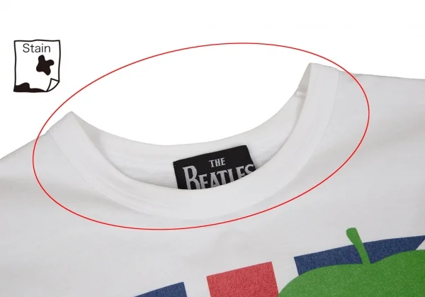 ザ ビートルズ コムデギャルソンTHE BEATLES COMME des GARCONSアップル&ユニオンジャックプリントTシャツ 白M K-116909_003