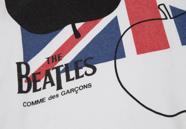 ザ ビートルズ コムデギャルソンTHE BEATLES COMME des GARCONSアップル&ユニオンジャックプリントTシャツ 白M K-116909_008