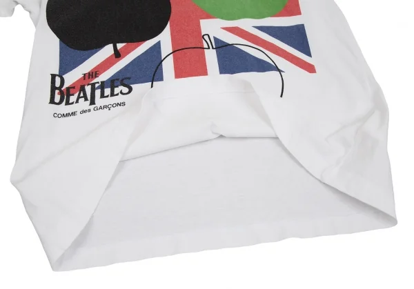 ザ ビートルズ コムデギャルソンTHE BEATLES COMME des GARCONSアップル&ユニオンジャックプリントTシャツ 白M K-116909_009