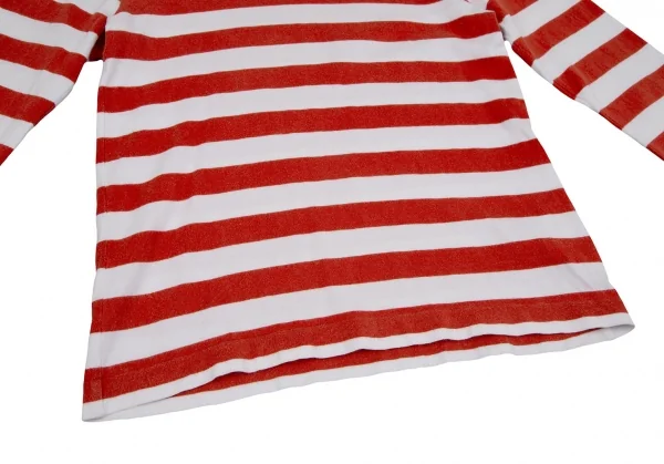 コムデギャルソンCOMME des GARCONS コットンボーダーカットソー 白赤S K-116911_008