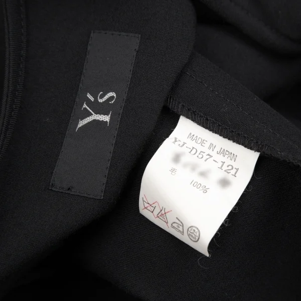 ワイズY's ウールサイド切替ノースリーブワンピース 黒M位 K-116932_013
