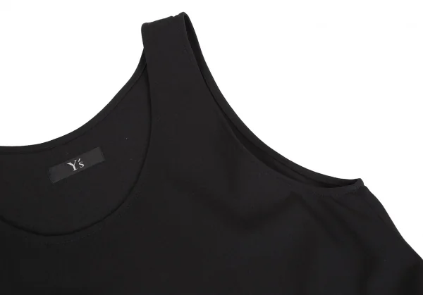 ワイズY's ウールサイド切替ノースリーブワンピース 黒M位 K-116932_005