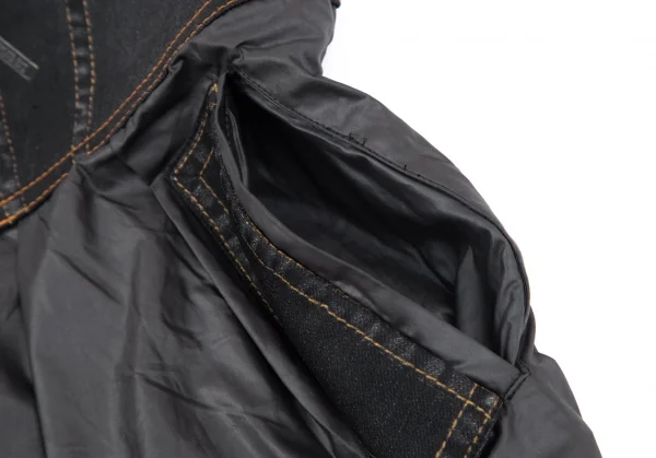 ヒロコビスHIROKO BIS eSSeNtieL デニム転写プリント切替ノースリーブワンピース 黒9 K-116943_011