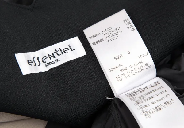 ヒロコビスHIROKO BIS eSSeNtieL デニム転写プリント切替ノースリーブワンピース 黒9 K-116943_020