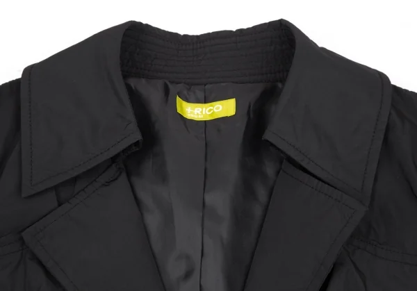 トリコ ヒロコビスTRICO HIROKO BIS ポリ中綿ジップアップショートジャケット 黒11 K-116948_004