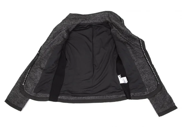 ヒロコビスHIROKO BIS メランジニットステッチセットアップ 黒白9 K-116952_009