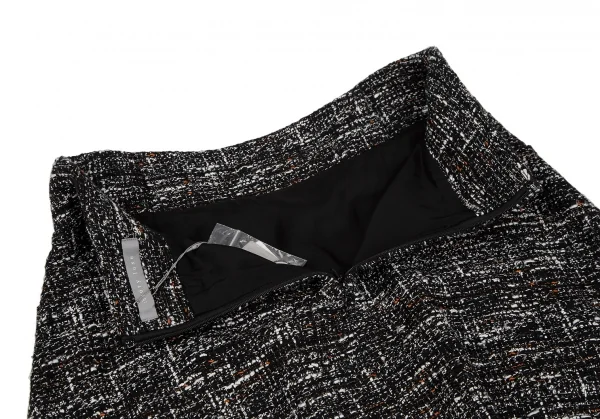 セオリーリュクスTheory luxe ファンシーツイードAラインスカート 黒白38 K-116971_010