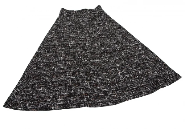 セオリーリュクスTheory luxe ファンシーツイードAラインスカート 黒白38 K-116971_006
