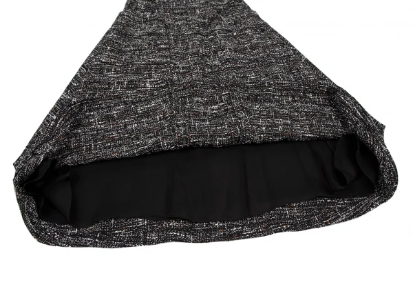 セオリーリュクスTheory luxe ファンシーツイードAラインスカート 黒白38 K-116971_007