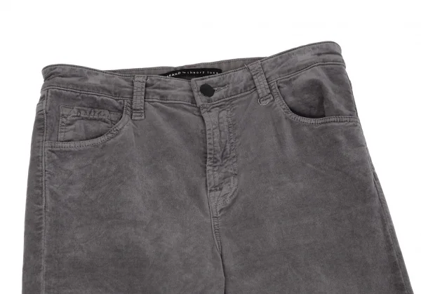 ジェイ ブランド セオリーリュクスJ BRAND for theory luxe ストレッチ畝なしコーデュロイスキニーパンツ グレー25 K-116972_002