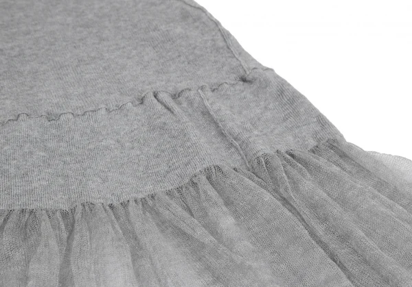 ヨウジヤマモト ファムYohji Yamamoto FEMME ストレッチニットノースリーブワンピース グレー2 K-116992_006