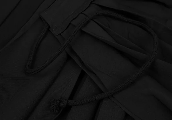 ヨウジヤマモト ファムYohji Yamamoto FEMME ウールギャバプリーツラップスカート 黒2 K-117002_004