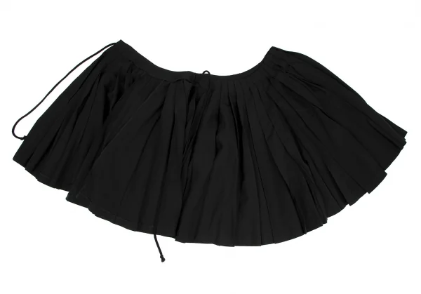 ヨウジヤマモト ファムYohji Yamamoto FEMME ウールギャバプリーツラップスカート 黒2 K-117002_005