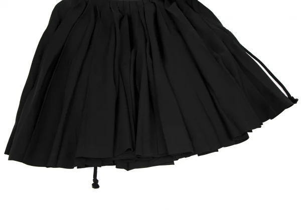 ヨウジヤマモト ファムYohji Yamamoto FEMME ウールギャバプリーツラップスカート 黒2 K-117002_008
