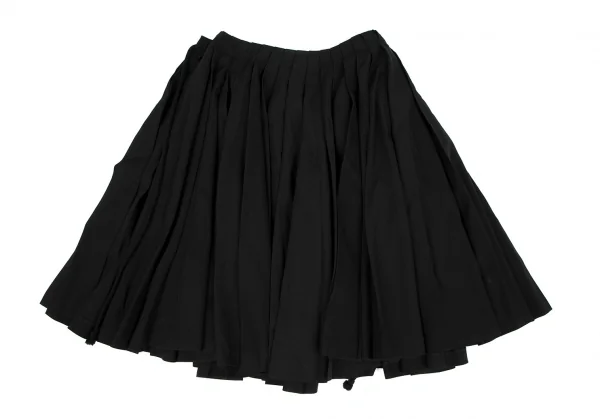 ヨウジヤマモト ファムYohji Yamamoto FEMME ウールギャバプリーツラップスカート 黒2 K-117002_009