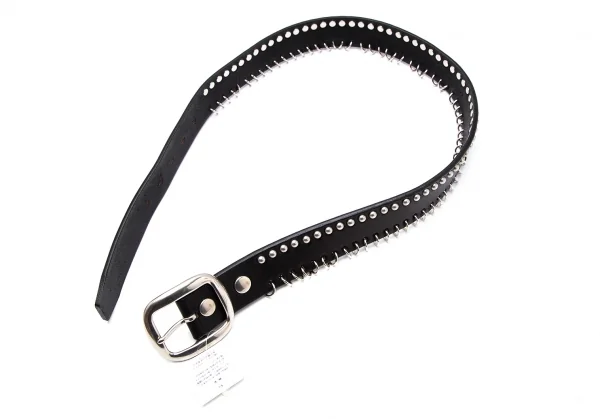 ヨウジヤマモト ファムYohji Yamamoto FEMME スタッズリングレザーベルト 黒3 K-117003_002