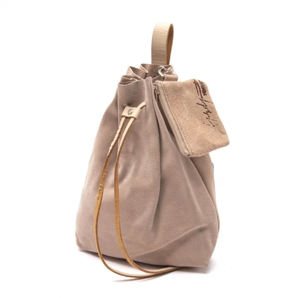 ヨウジヤマモトYohji Yamamoto PARFUMS レザー巾着 ベージュ K-117006_001