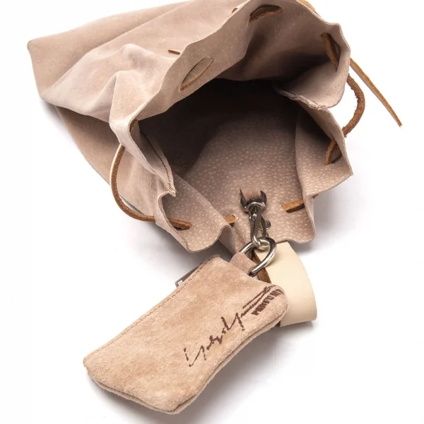 ヨウジヤマモトYohji Yamamoto PARFUMS レザー巾着 ベージュ K-117006_010