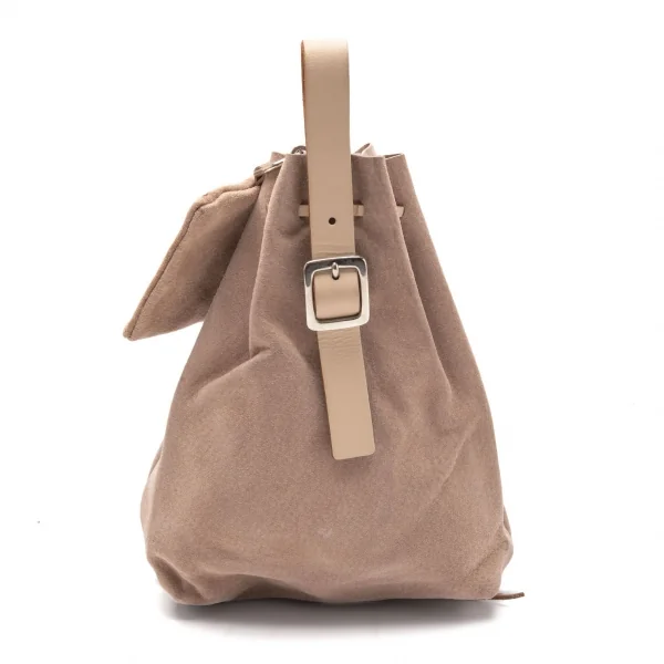 ヨウジヤマモトYohji Yamamoto PARFUMS レザー巾着 ベージュ K-117006_003