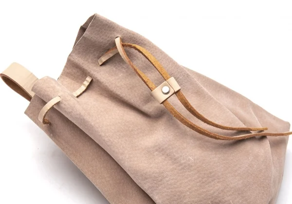 ヨウジヤマモトYohji Yamamoto PARFUMS レザー巾着 ベージュ K-117006_008