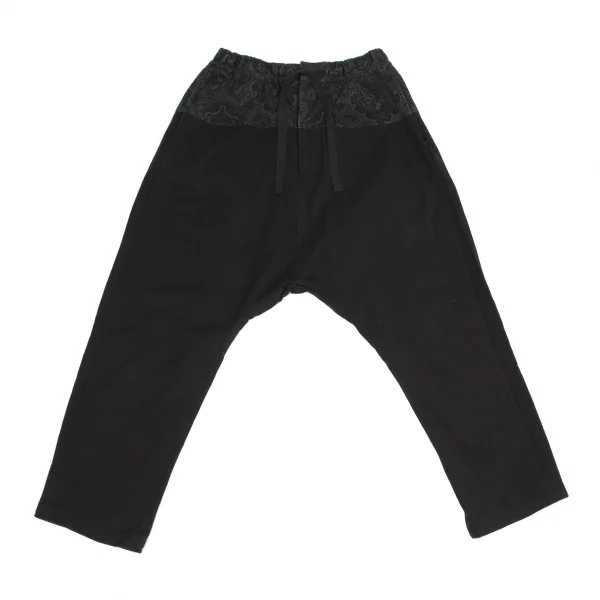 新品未使用タグ付き GroundY グラウンドワイ 黒 サルエルパンツ L グラウンド ワイGround Y ダマスクプリント切替サルエルパンツ
