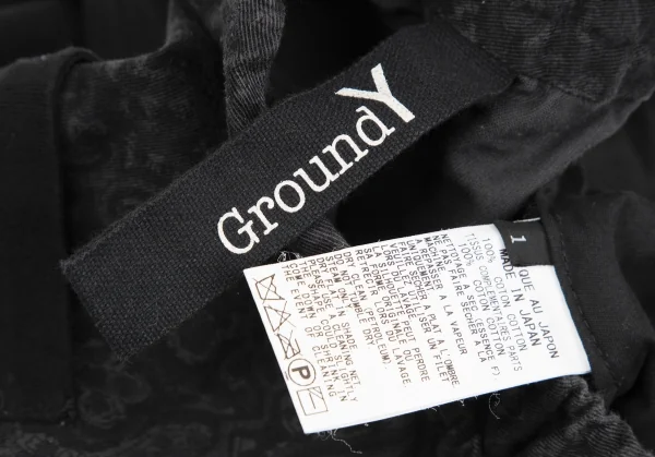 Ground Y サルエルパンツ ブラック グラウンドワイ ヨウジヤマモト GroundY 近年モデル WOOL