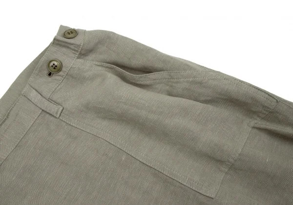 Y's Rayon Linen Switching Wrap Skirt K-117036_004