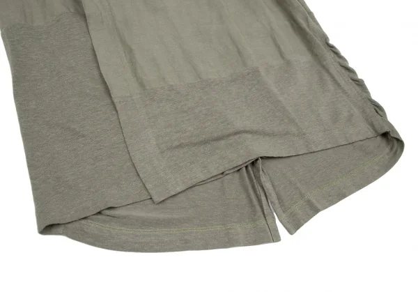 Y's Rayon Linen Switching Wrap Skirt K-117036_006