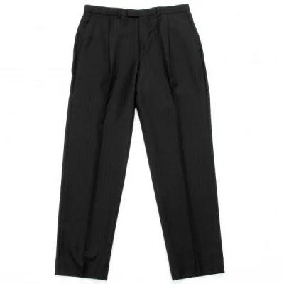 グッチGUCCI ウールストライプパンツ 黒