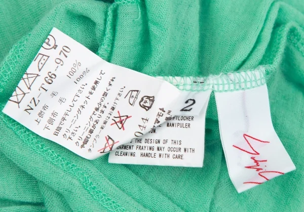 ヨウジヤマモト ノアールYohji Yamamoto NOIR ウールハイネックニットソー ライトグリーン2 K-117039_014