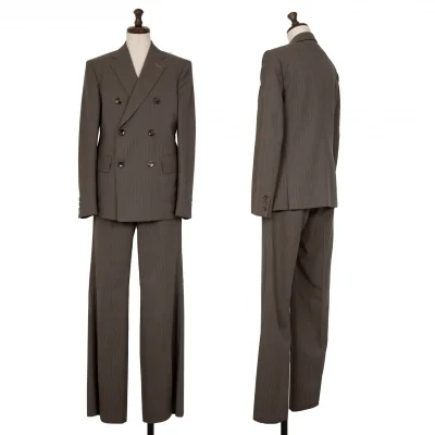 ジュンヤワタナベ コムデギャルソンJUNYA WATANABE COMME des GARCONS ウールストライプダブルブレストセットアップ