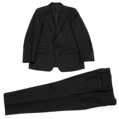 グッチGUCCI ウールストライプセットアップスーツ 黒