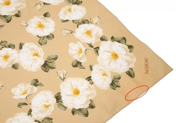 インゲボルグINGEBORG フラワープリント大判ストール ベージュ K-117057_003