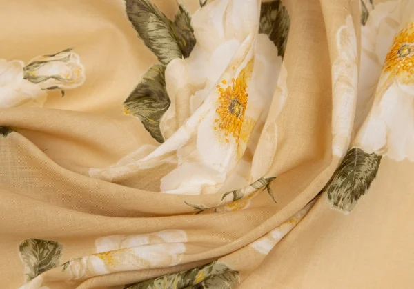 インゲボルグINGEBORG フラワープリント大判ストール ベージュ K-117057_007