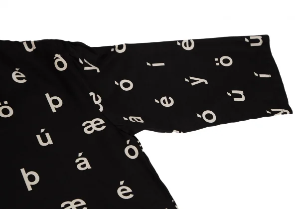 ズッカzucca 製品洗いラテン文字総柄ワンピース 黒M K-117061_005